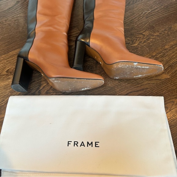 FRAME Le Catalina Heel Boot Whiskey Multi 9 US/39.5EU - Picture 9 of 12